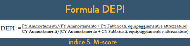 Formula DEPI Indice 5. M-score