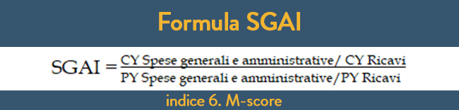Formula SGAI Indice 6. M-score